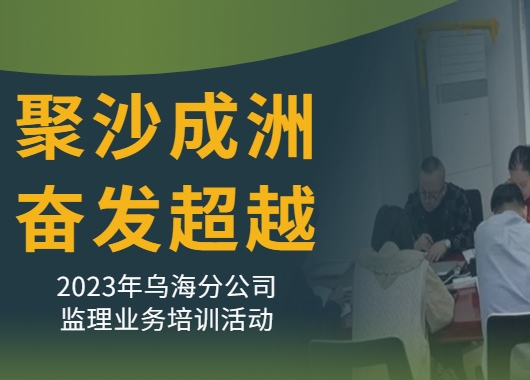 聚沙成洲 奮發(fā)超越--2023年烏海分公司監理業(yè)務(wù)
